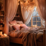 Rose Gold And Cream Bohemian Moody Romantic Bedroom Throughout Schlafzimmer Rosegold